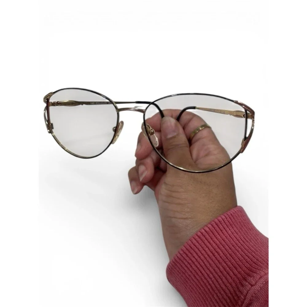 VTG 90s Gold Elizabeth Arden Oval Designer Eyeglasses EA635 Frames 56-16-140 NEW